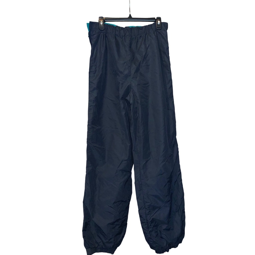 Columbia Vintage Mens‎ Navy Blue Teal Nylon Outdoor Windbreaker Pants SM8420 L